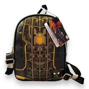 NEW Funko Spiderman Mini Backpack Bag Black Gold Marvel Comics